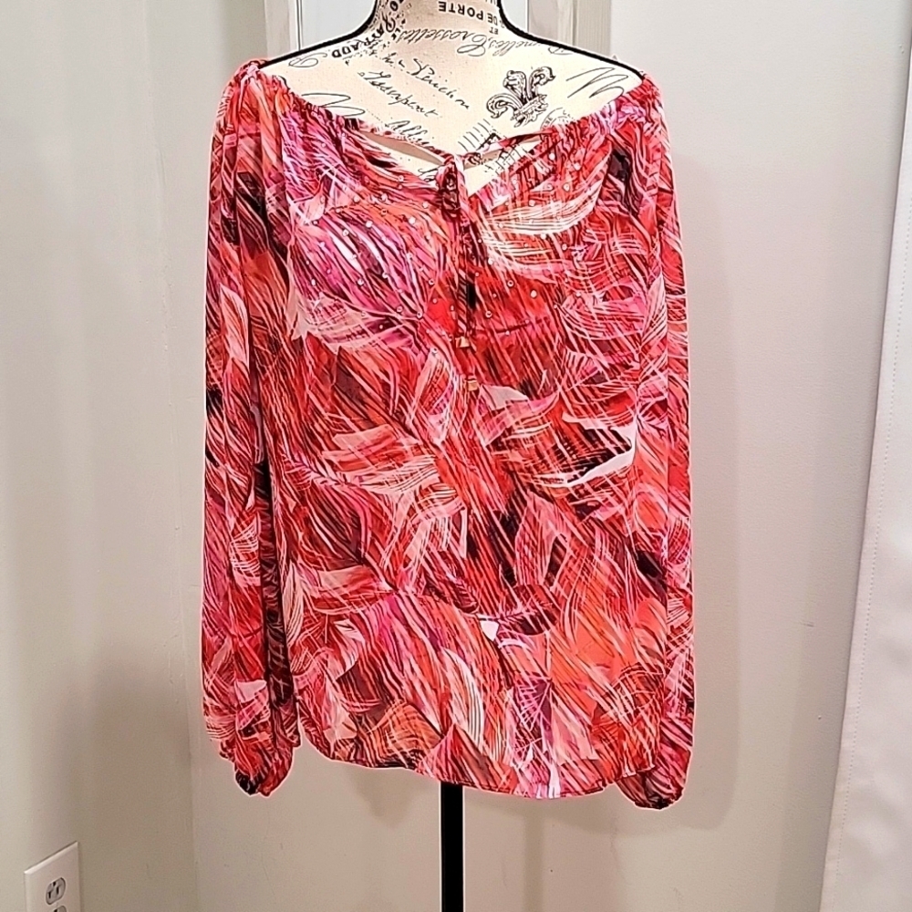 Jlo Sheer Blouse X Large